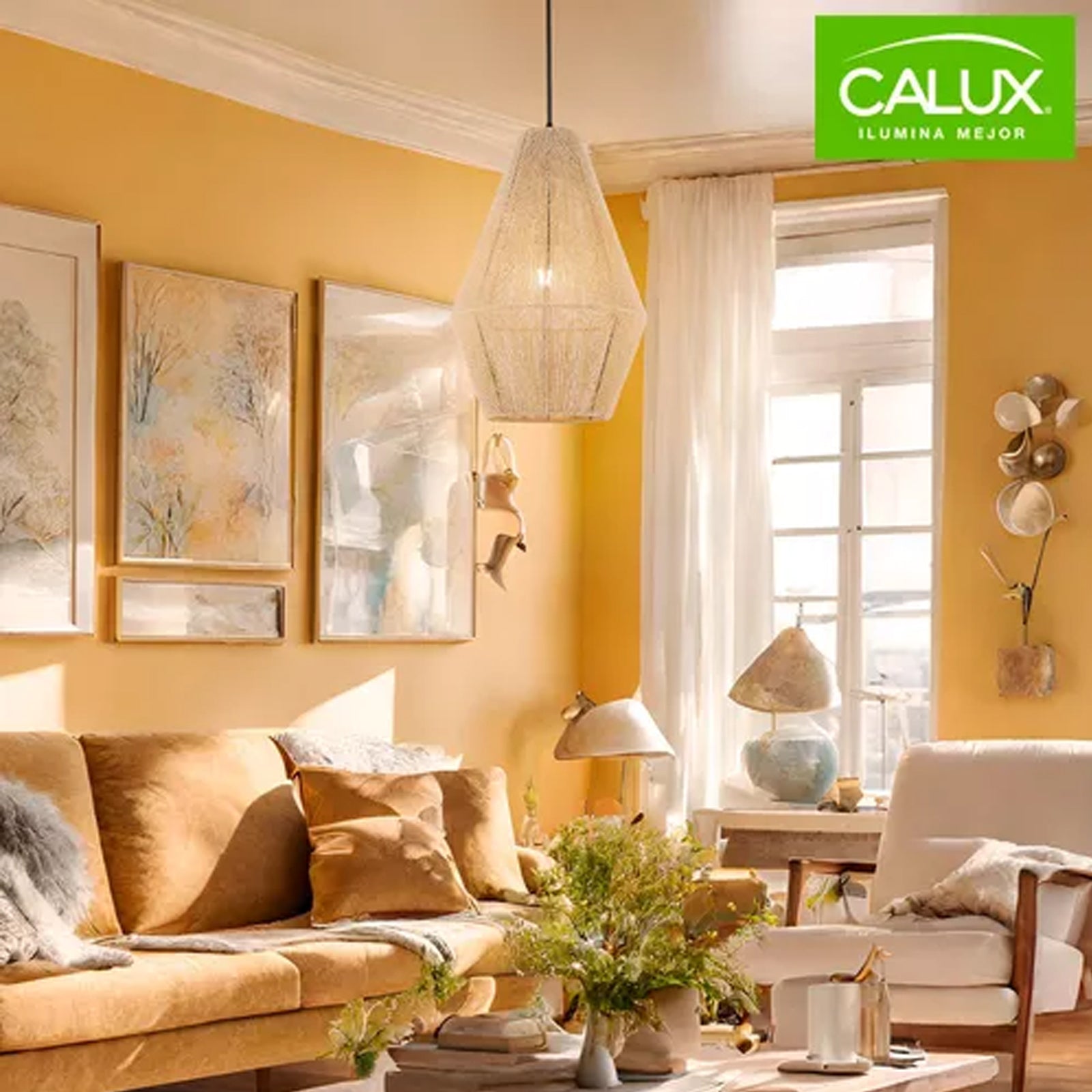 Lámpara Colgante 40W Fibra Natural Pantalla – C382/BMB Calux